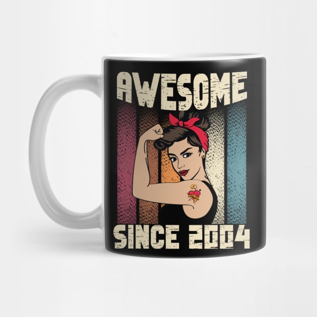 Awesome since 2004,18th Birthday Gift women 18 years old Birthday by JayD World